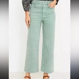 LOFT Mint Green Flare & Wide Leg Jeans